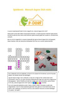 Anleitung „Mensch ärgere dich nicht-Spiel“ – Jugendzentrum P-Dorf